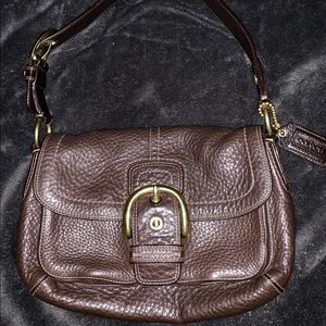 LIKE NEW Leather Coach Hobo Purse With Buckle